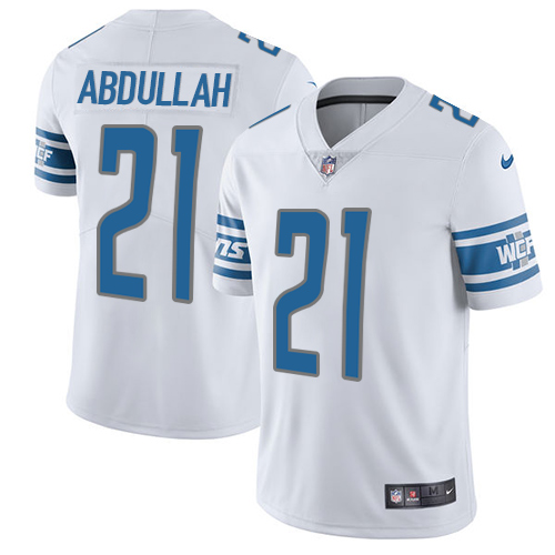 Nike Lions #21 Ameer Abdullah White Men's Stitched NFL Vapor Untouchable Limited Jersey - Click Image to Close